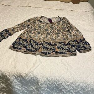 Multi color peasant blouse